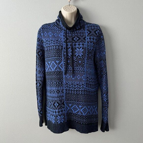 Woolrich Sweaters - Woolrich Fair Isle Style Mock Neck 100% Cotton Sweater Size L